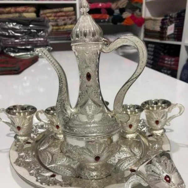 Gümüş Yakut Taşlı Zemzem Takımı